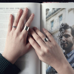 アンティーク風 シルバー925喜平チェーンリング フリーサイズ 1本 指輪