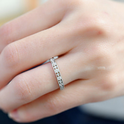 鏤空蕾絲戒指，小指戒指，指骨戒指，可疊戴，銀色 第2張的照片