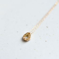 Eternal Immutable K18 Gold Drop 天然鑽石項鍊 四月生日石單品 第3張的照片