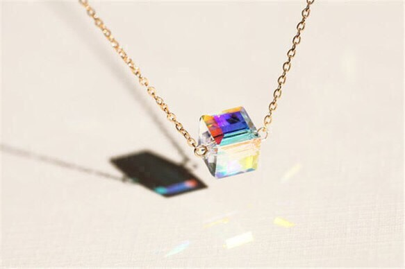 「雨后彩虹」施華洛世奇水晶項鍊 第1張的照片