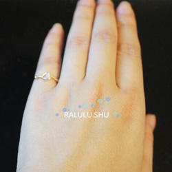 再再…販【RALULU.SHU】14KGF宝石質 最上級 エチオピア産オパール リング ピンキーリング ファランジリング 4枚目の画像