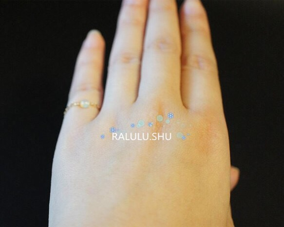 再再..販【RALULU.SHU】宝石質 エチオピア産 オパール チェーンリング ピンキーリング ファランジリング 5枚目の画像