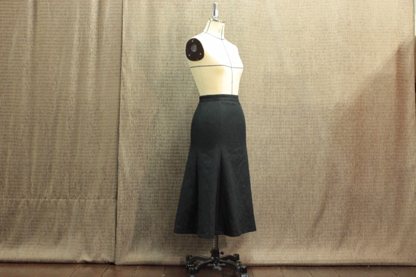 一個單點產品系列全棉提花喇叭裙黑色尺寸修復可能的&lt;&lt;免費送貨&gt;&gt; 第4張的照片