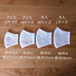 【日本製】スプラウトレース刺繍のマスク（LLサイズ/ゆったりサイズ） 5枚目の画像