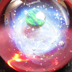 mini宇宙アートガラス 　「Mars」　ブラックオパール　4 2枚目の画像