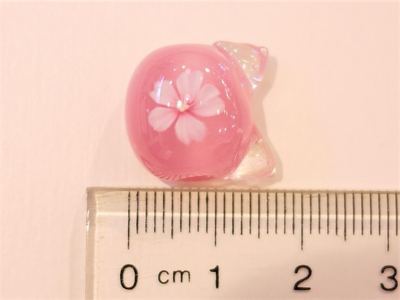 ミニミニ桜にゃんこ玉　横穴 3枚目の画像