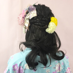 卒業式•成人式の和装に似合う♡フラワーヘッドドレス(ヘアアクセサリー) 2枚目の画像