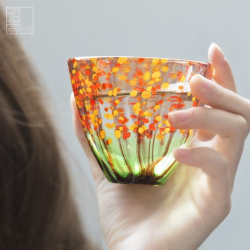 浔一・花语杯-フラミンゴレッド]台湾オリジナル/ハンドメイド/吹き