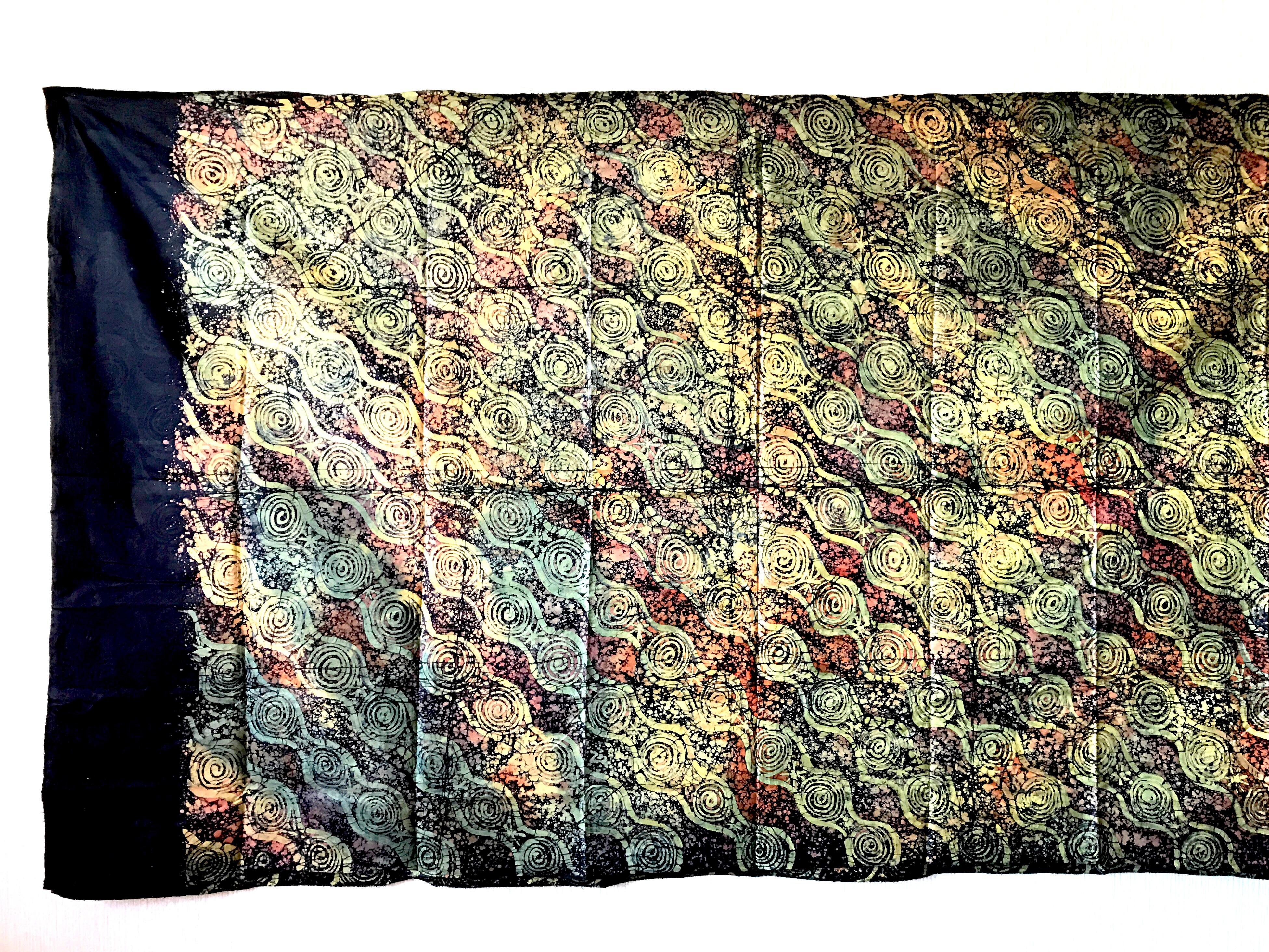 アディレ星模様/ろうけつ染布