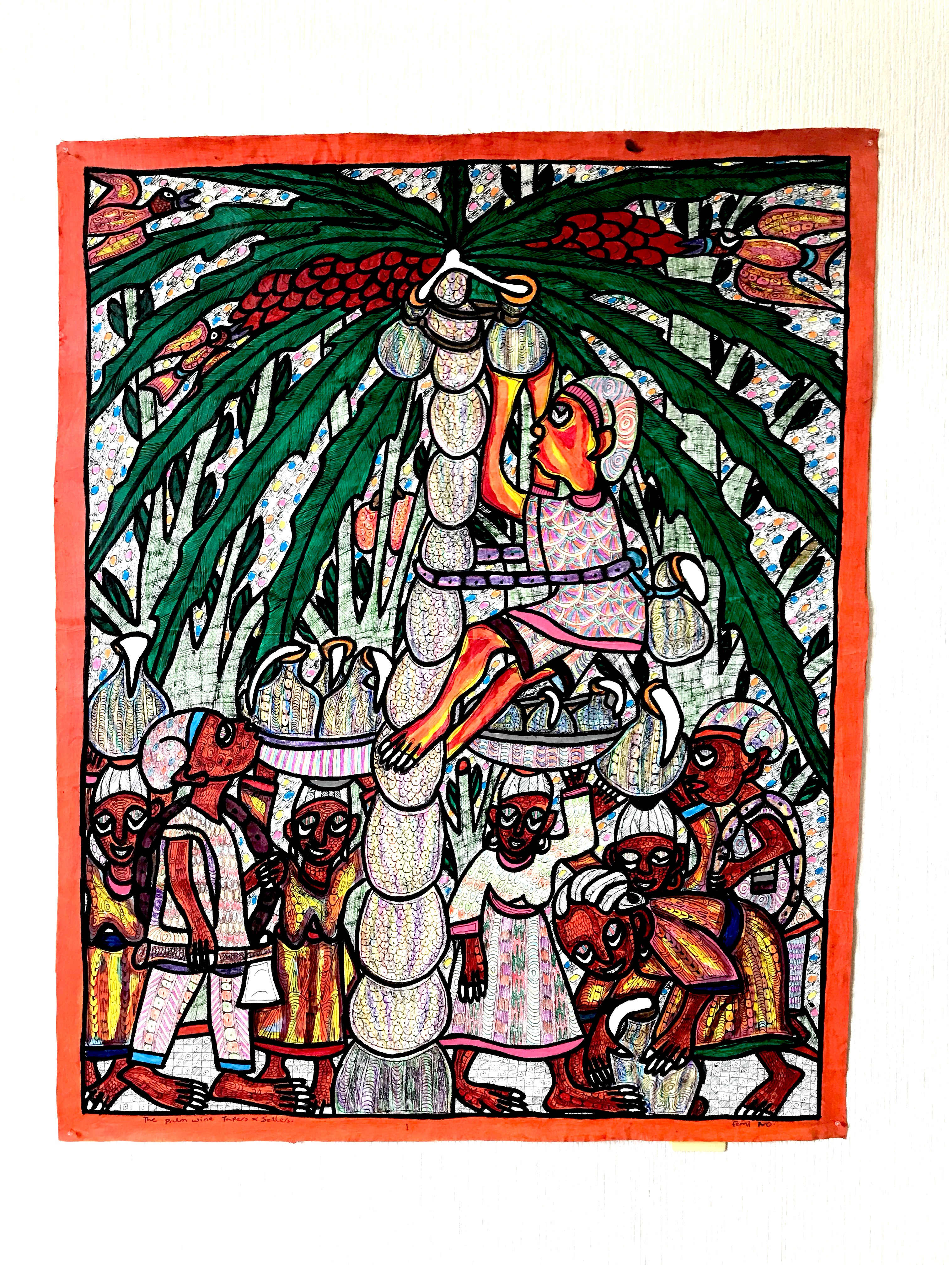 【送料無料】絵画 / The Parm wine Tapers Sellers / Femi Aro