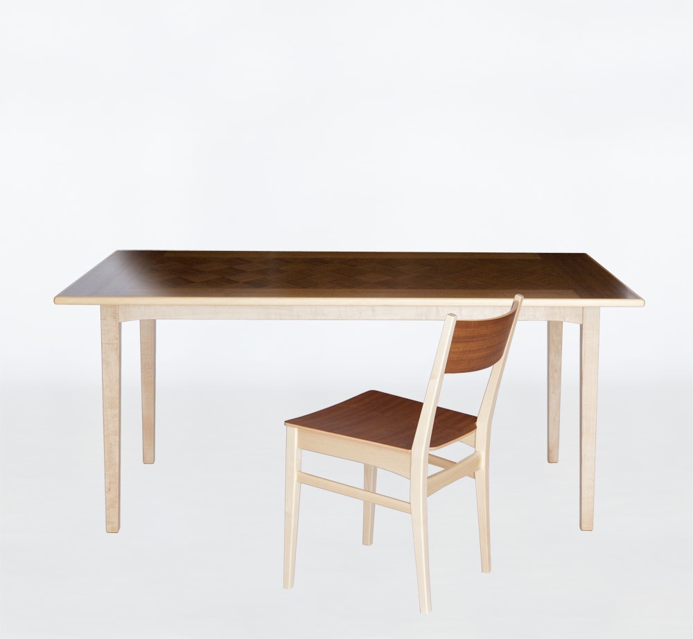 ダイヤモンド模様のテーブル