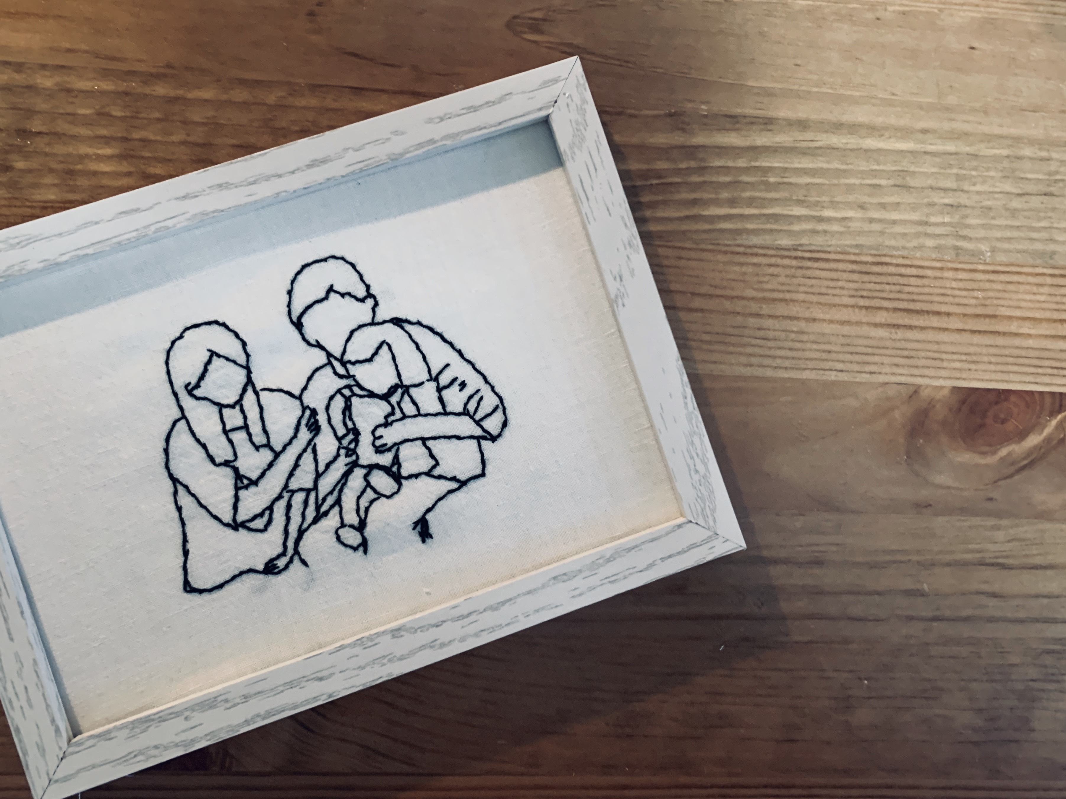 イラスト刺繍　似顔絵刺繍