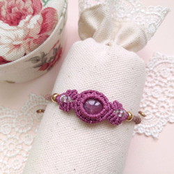 【Buho Craft】Ruby Macrame Bracelet 1枚目の画像