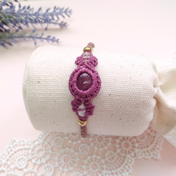 【Buho Craft】Ruby Macrame Bracelet 3枚目の画像