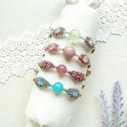 【Buho Craft】 Summer Special~ Rhodonite Macrame Bracelet 6枚目の画像