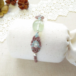 【Buho Craft】 Summer Special~ Prehnite Macrame Bracelet 2枚目の画像