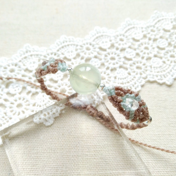 【Buho Craft】 Summer Special~ Prehnite Macrame Bracelet 3枚目の画像