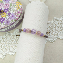 【BuhoCraft】Amethyst Macrame Bracelet 5枚目の画像