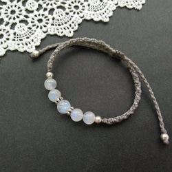 【BuhoCraft】Moonstone Macrame Bracelet 1枚目の画像