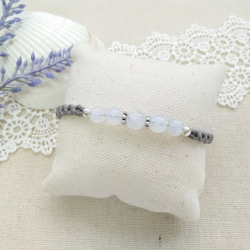 【BuhoCraft】Moonstone Macrame Bracelet 3枚目の画像