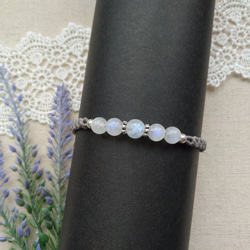 【BuhoCraft】Moonstone Macrame Bracelet 5枚目の画像