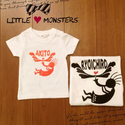 【ココペリ】親子Tシャツ♡名前入り 1枚目の画像