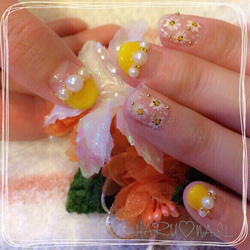 yellow♡flower NAIL 1枚目の画像