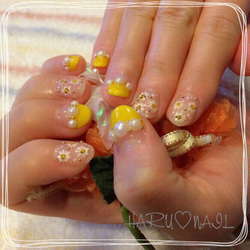 yellow♡flower NAIL 2枚目の画像