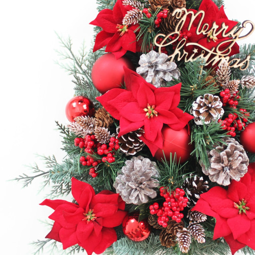 送料無料」壁に掛けるクリスマスツリー レッド系 クリスマスツリー
