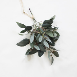「送料無料」細葉ユーカリ ミニスワッグリース 壁掛け ハンギングリース（アーティフィシャルフラワー） 6枚目の画像