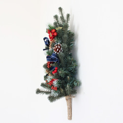 壁に掛けるクリスマスツリー「送料無料」リースタイプのクリスマスツリー 8枚目の画像