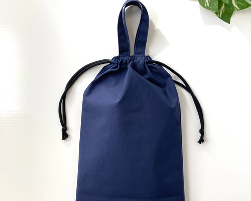 はる　手提げ　上履き袋　お着替え袋　ボーダー×ブルー上履き袋 はる様専用 手提げ 上履き袋 お着替え袋 ボーダー×ブルー上履き