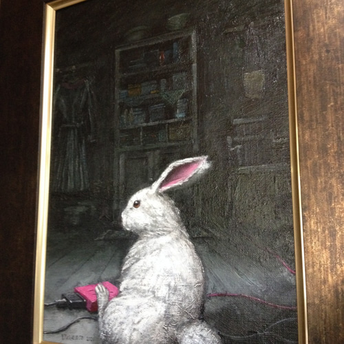油絵なきうさぎ