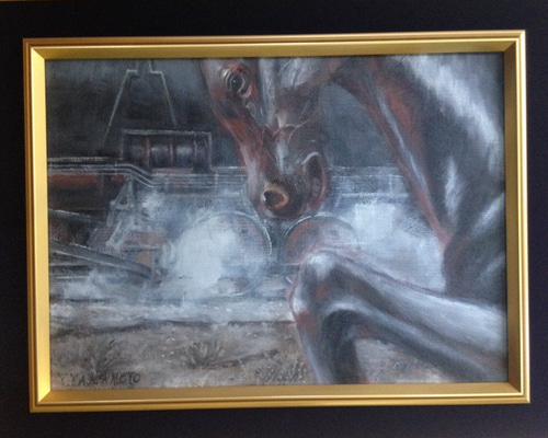 油絵F4号 黒い鉄 絵画 黄土6号 通販 4081291｜Creema(クリーマ)