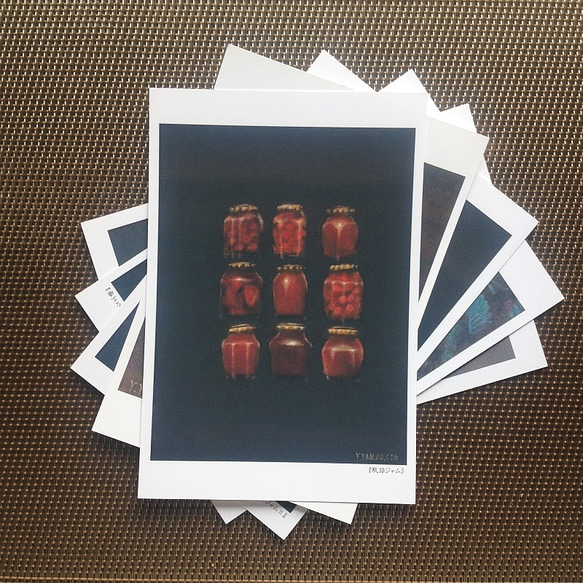 ポストカード イチゴジャムの絵５枚セット 1枚目の画像