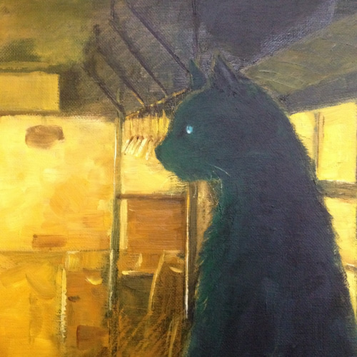 青い花　油絵　F6(410×318mm) 青い花油絵F6(410×318mm)