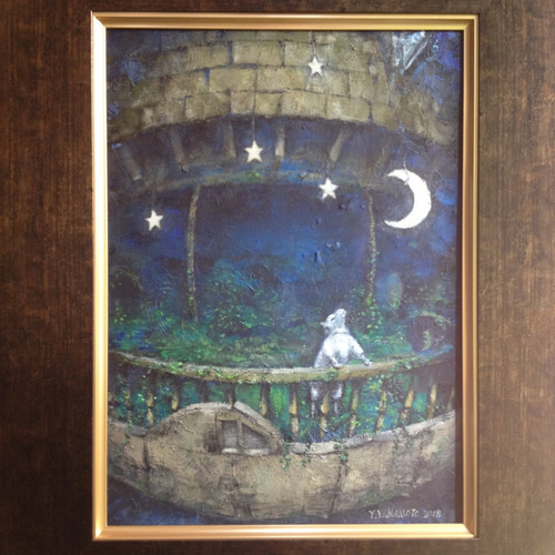 建物の油絵 F4 額縁ありLG Electronics Japan