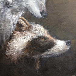 油絵F8号 狐狗狸ケルベロス 4枚目の画像