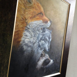 油絵F8号 狐狗狸ケルベロス 7枚目の画像