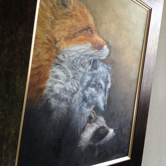 油絵F8号 狐狗狸ケルベロス 7枚目の画像