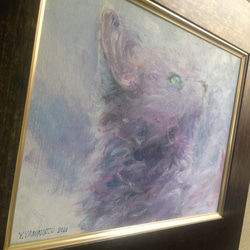 油絵F4号 夢色の猫 6枚目の画像