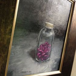 油絵F3号 紫色の錠剤 6枚目の画像