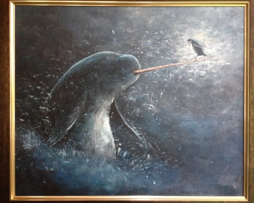 油絵 絵画 「利尻富士」F8