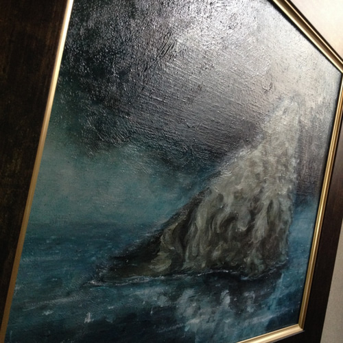 油絵F6号 雨 絵画 黄土6号 通販 9516069｜Creema(クリーマ)
