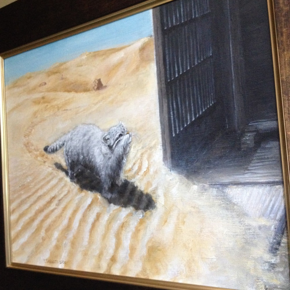 油絵F6号 砂漠の和室 7枚目の画像