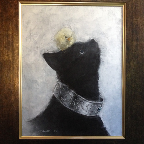 油絵F6号 ひよこの冠 絵画 黄土6号 通販 9901198｜Creema(クリーマ)