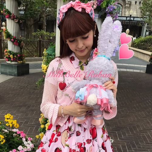 PINK HOUSE 青木美沙子 コラボ リボン カチューシャ♡ピンク PINK HOUSEさんコラボ🍒🐱 ロゴリボンカチューシャ🎀 使いやすい王道な