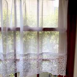 カフェカーテン トリムレース カーテン アトリエ エクリュ 通販