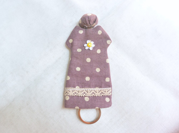 手感洋裝鑰匙包 - 紫水玉 第2張的照片