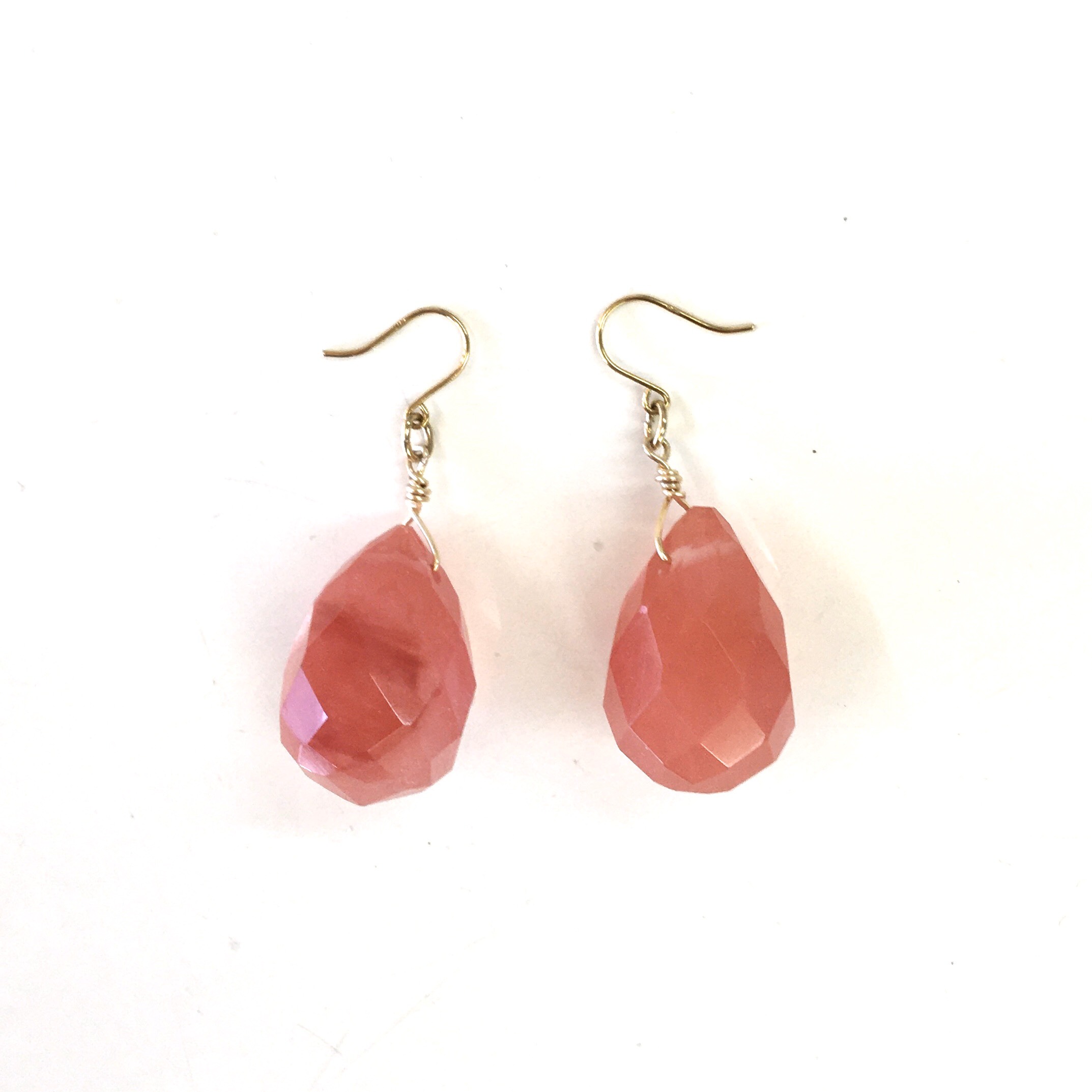 【K18】チェリークォーツピアス